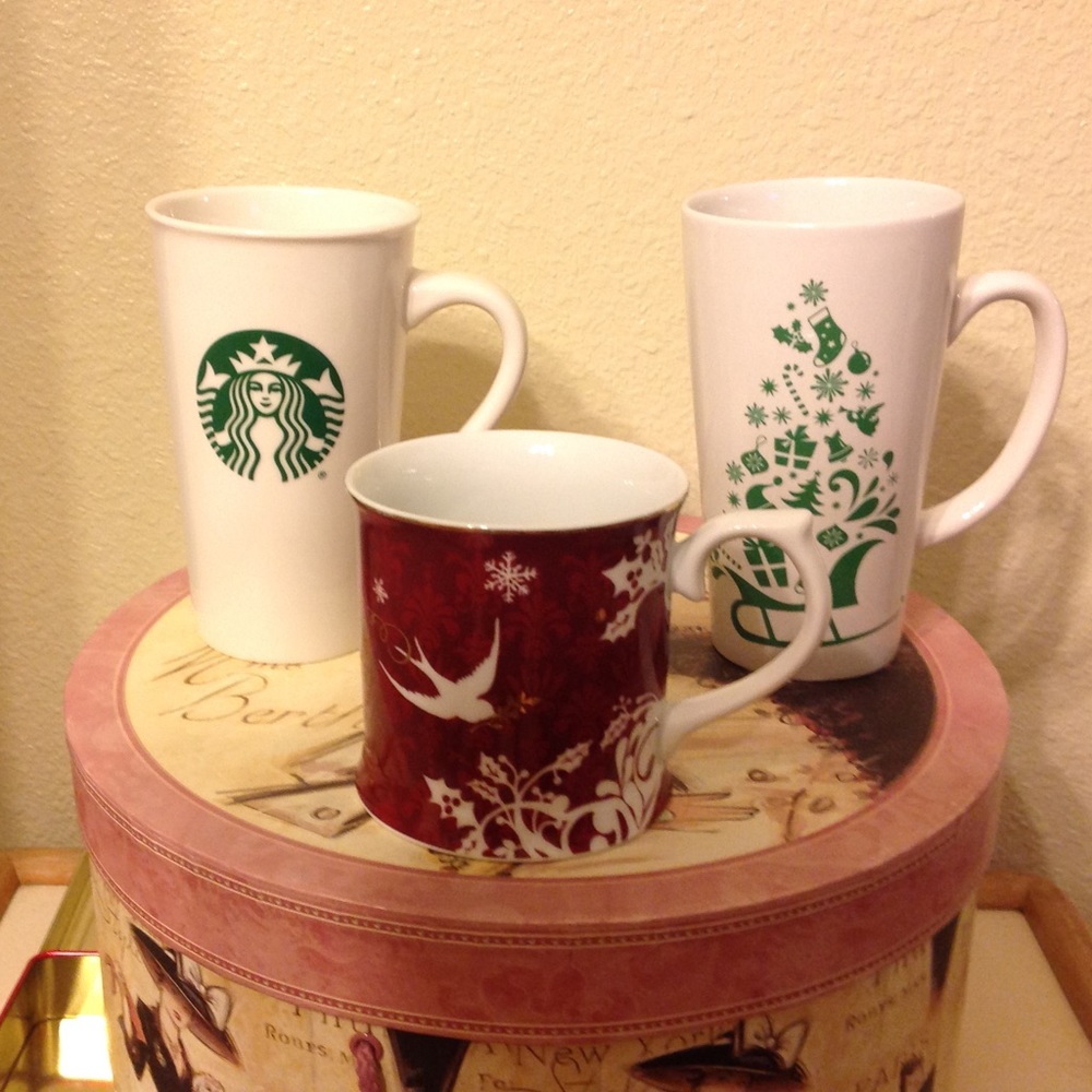 3 - Starbucks coffee cups